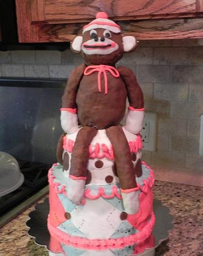 sock monkey - Cake by Sherri Hodges 