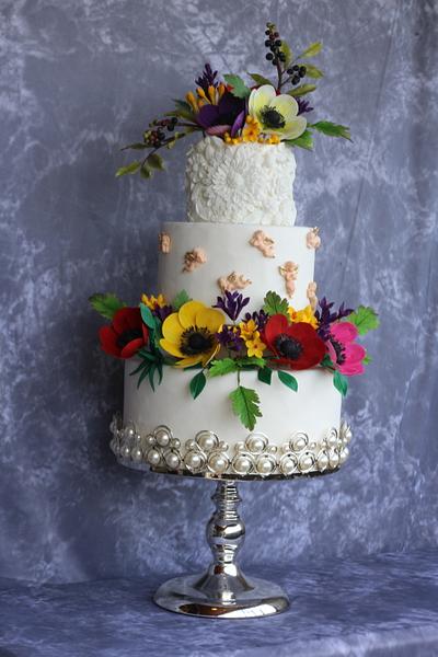 Floral fantasy wedding cake - Cake by Anand