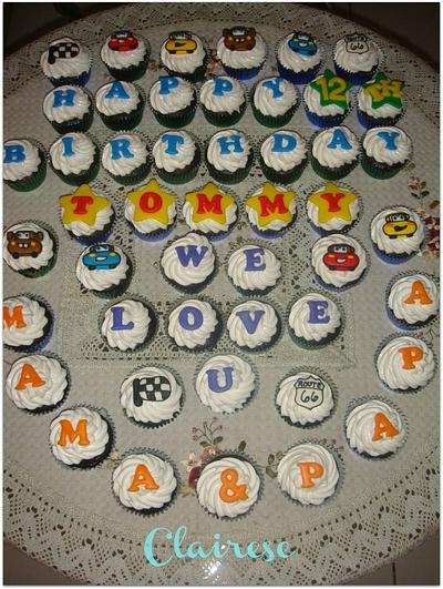 Personalized Cars themed cupcakes - Cake by AnnCriezl