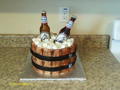 isomalt beer bottle cake - Cake by CakesByGeri