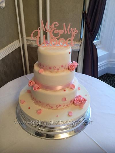 Pink wedding cake - Cake by Perfect Party Cakes (Sharon Ward)