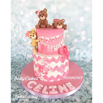 Teddy bear baby shower Cakes  - Cake by BettyCakesEbthal 