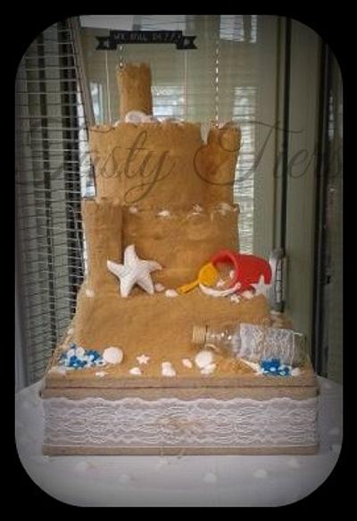 sandcastle cake...my first wedding cake - Cake by Tasty Tiers