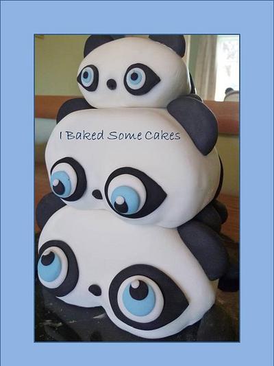 Triple Panda Pile-up - Cake by Julie, I Baked Some Cakes
