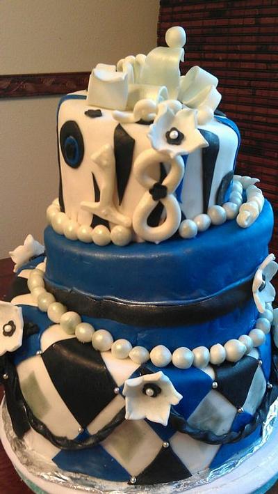 18th birthday cake topsy turvy - Cake by Julia Dixon