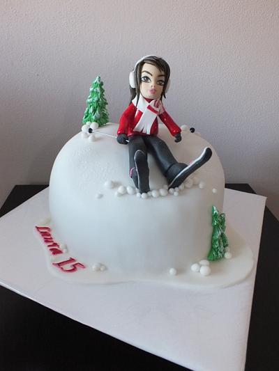 skier - Cake by Janeta Kullová