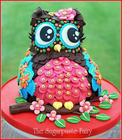 Valentines Owl - Cake by The Sugarpaste Fairy