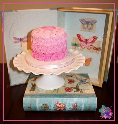Pink Ombre Rosette - Cake by Ambria's