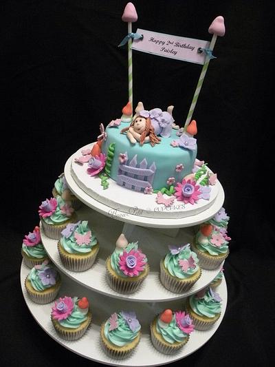 "Paisley" - Little Girl Playing in the Backyard - Cake by Beau Petit Cupcakes (Candace Chand)