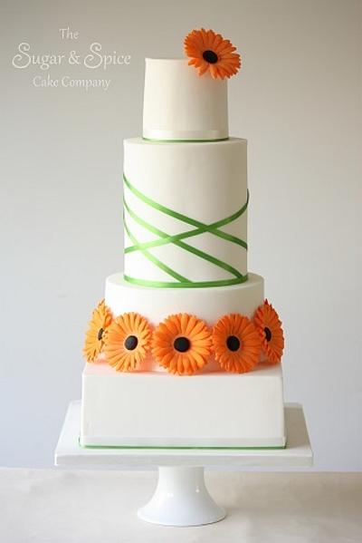 Summer Brights Wedding Cake - Cake by The Sugar & Spice Cake Company
