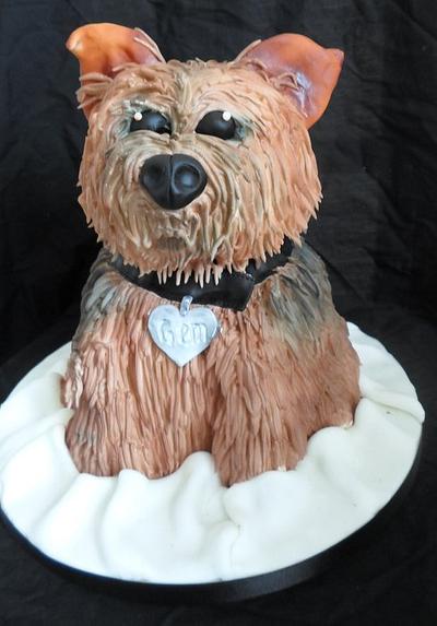 Yorkie - Cake by Carrie-Anne Dallas