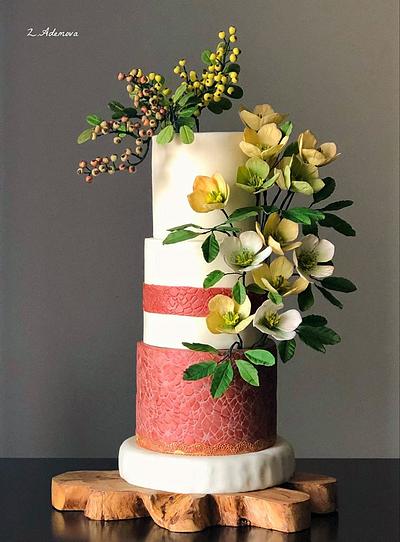 Winter Helleborus niger and berries cake!... - Cake by More_Sugar