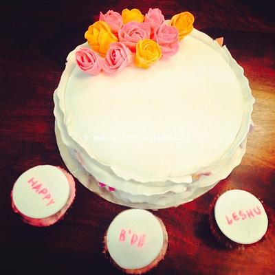 Roses and butterflies! - Cake by All Things Yummy