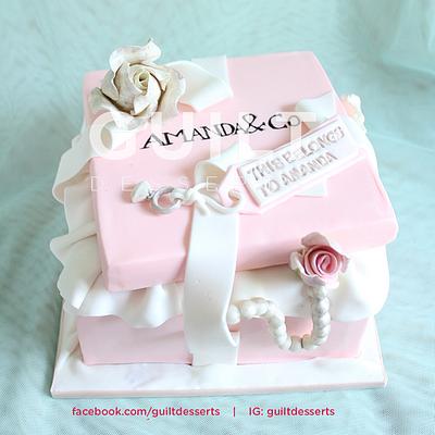 Pink Tiffany Box Cake, Cupcakes, Cakepops - Cake by Guilt Desserts