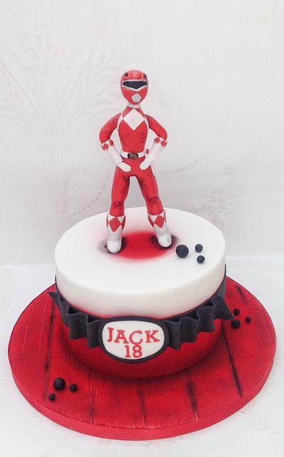 Red Power Ranger - Cake by Samantha's Cake Design