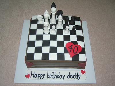 Chess Birthday Cake - Cake by Barbora Cakes