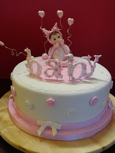 Twin Baby Birthday - Cake by Tatiana Armendaris