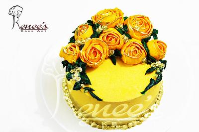 Gold ButterCream - Cake by purbaja