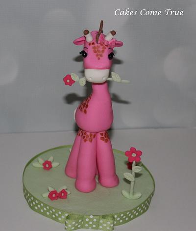 Pink Giraffe Topper - Cake by Rosie93095