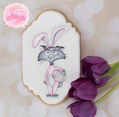 Grumpy Bunny Cat 🐰🐣 - Cake by Bobbie