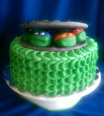 Buttercream Ninja Turtle Cake - Cake by Tiffany DuMoulin