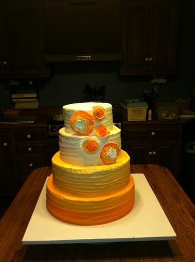 My first ombre style cake - Cake by kimma