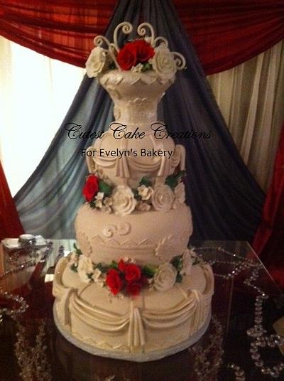 Romantic wedding - Cake by Evelyn Vargas
