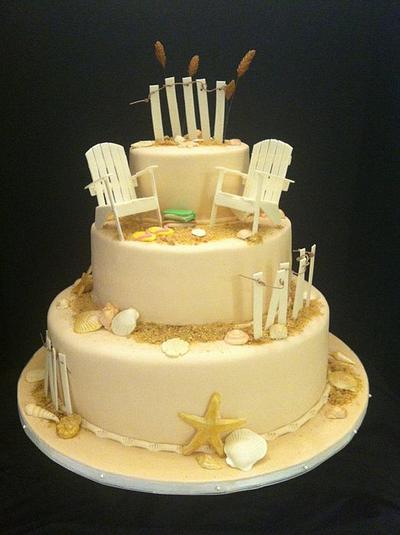 Beach Theme Retirement Cake - Cake by GinaS