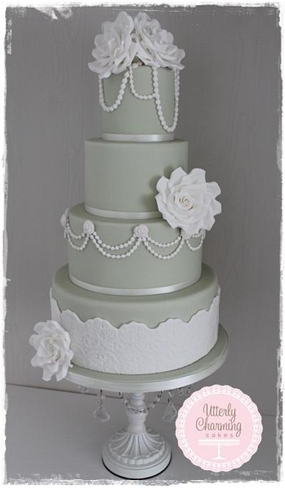 wedding cake - Cake by  Utterly Charming Cakes