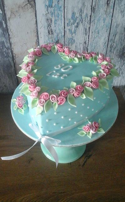 80th birthday  cake  - Cake by Daria