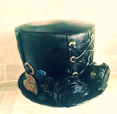 steam punk hat - Cake by Lily-rose cakery