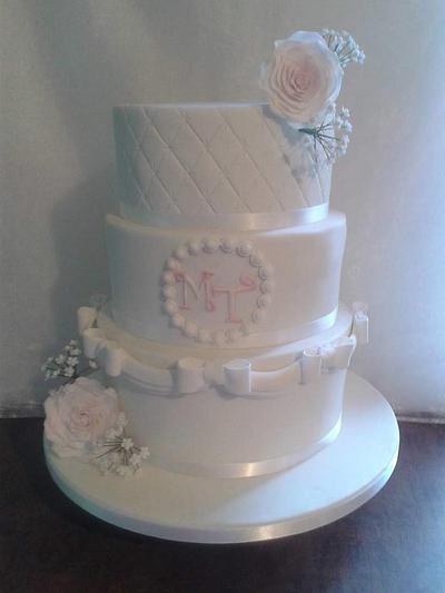 Blush rose and swags - Cake by Mandy