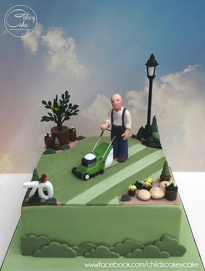 Lawnmower Man - Cake by CakeyCake