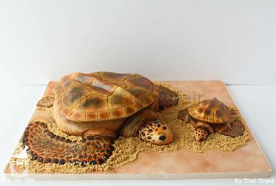 Mother and baby Sea turtles - Cake by Designer Cakes By Timilehin