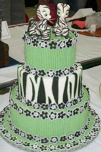 Green and Zebra - Cake by Stacey Fruchey
