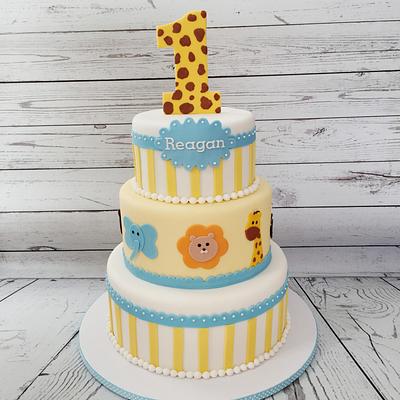 Safari 1st birthday - Cake by funni