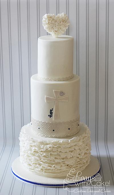 Faith Love & Hope Wedding Cake - Cake by AlwaysWithCake