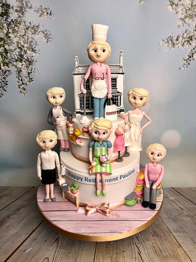 Pauline’s Retirement cake  - Cake by Melanie Jane Wright