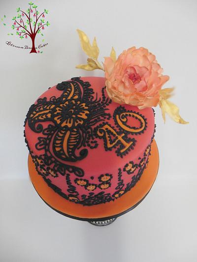 Mehndi/Henna cake - Cake by Blossom Dream Cakes - Angela Morris
