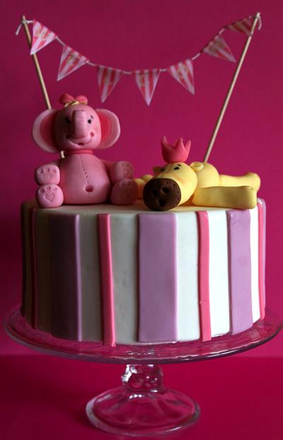 Girl Baby shower Bunting Cake - Cake by Tatiana Diaz - Posh Tea Time