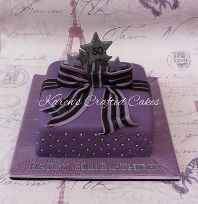 Purple Parcel Cake - Cake by Karens Crafted Cakes