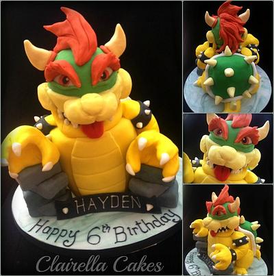 3D Bowser Cake (character from Mario) - Cake by Clairella Cakes 