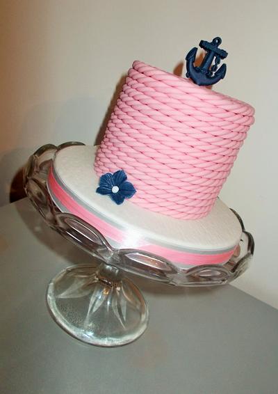 Baby shower party - pink and navy blue - Cake by Hana Součková