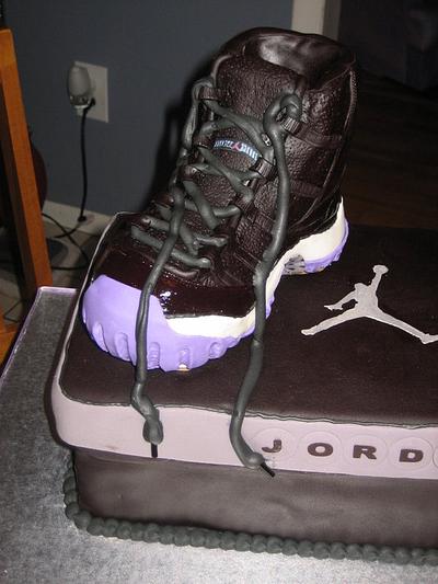 Nike Michael Jordan Sneaker Grooms Cake - Cake by Kristen