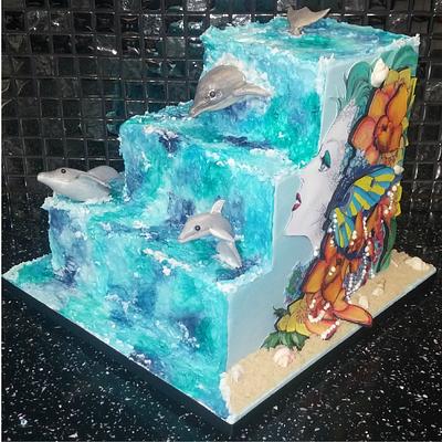 Under the Sea Sugar Artists collaboration (piece 1) - Cake by Nicky
