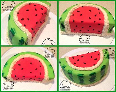 Watermelon Smash Cake - Cake by Cuddles' Cupcake Bar