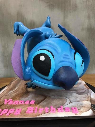 Stitch defying cake - Cake by jimmyosaka
