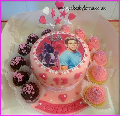 1D One Direction Music Band Niall Cake and Cupcakes - Cake by Cakes by Lorna