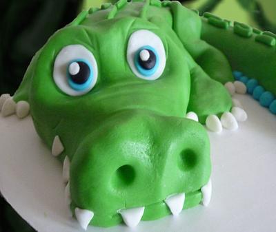 Baby's 1st birthday alligator cake! - Cake by Kianna