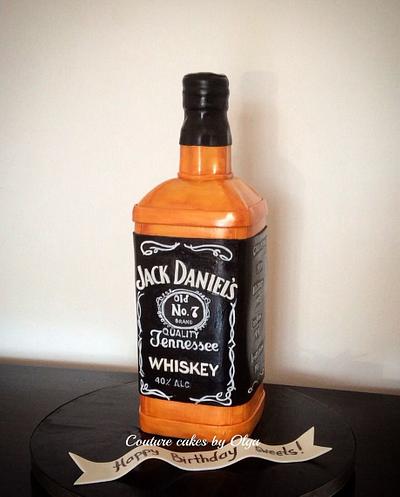 Whiskey bottle cake - Cake by Couture cakes by Olga